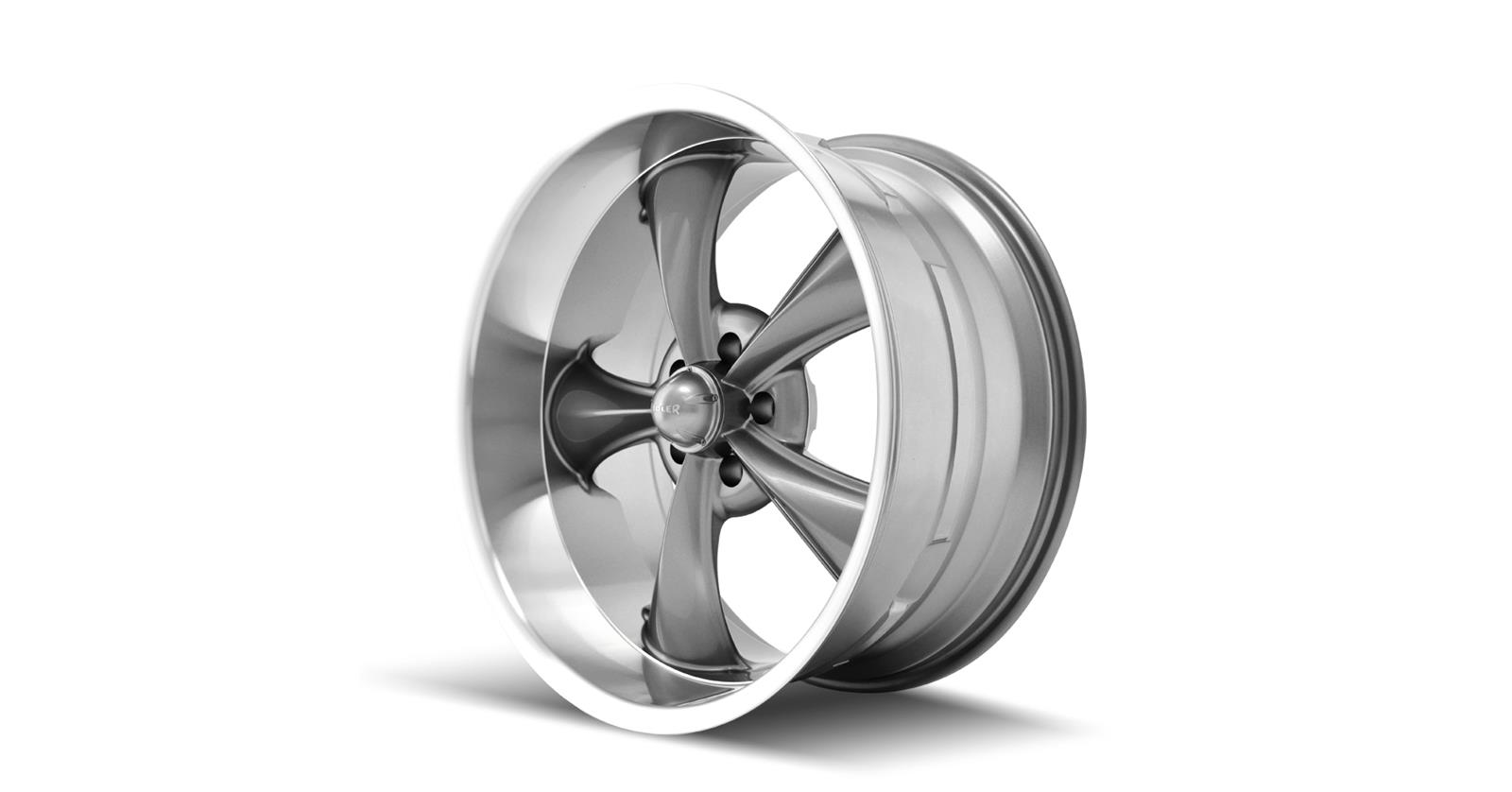 Ridler 695-8973G Ridler 695 Series Gloss Gray with Machined Lip