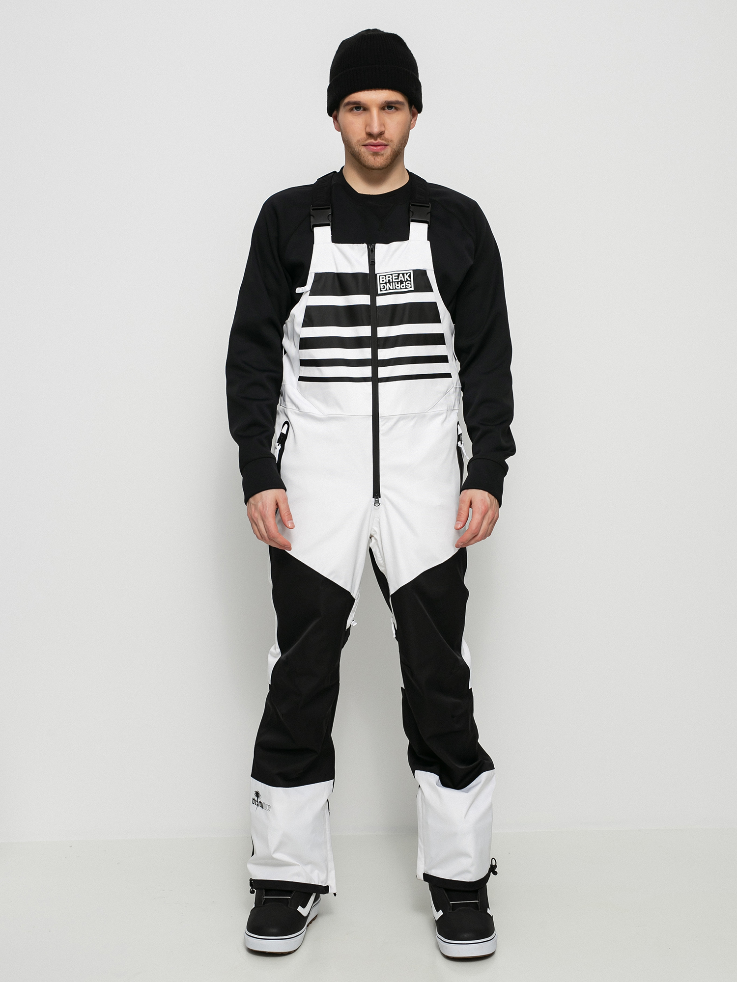 ThirtyTwo Spring Break Bib Snowboard pants - white (white/black)