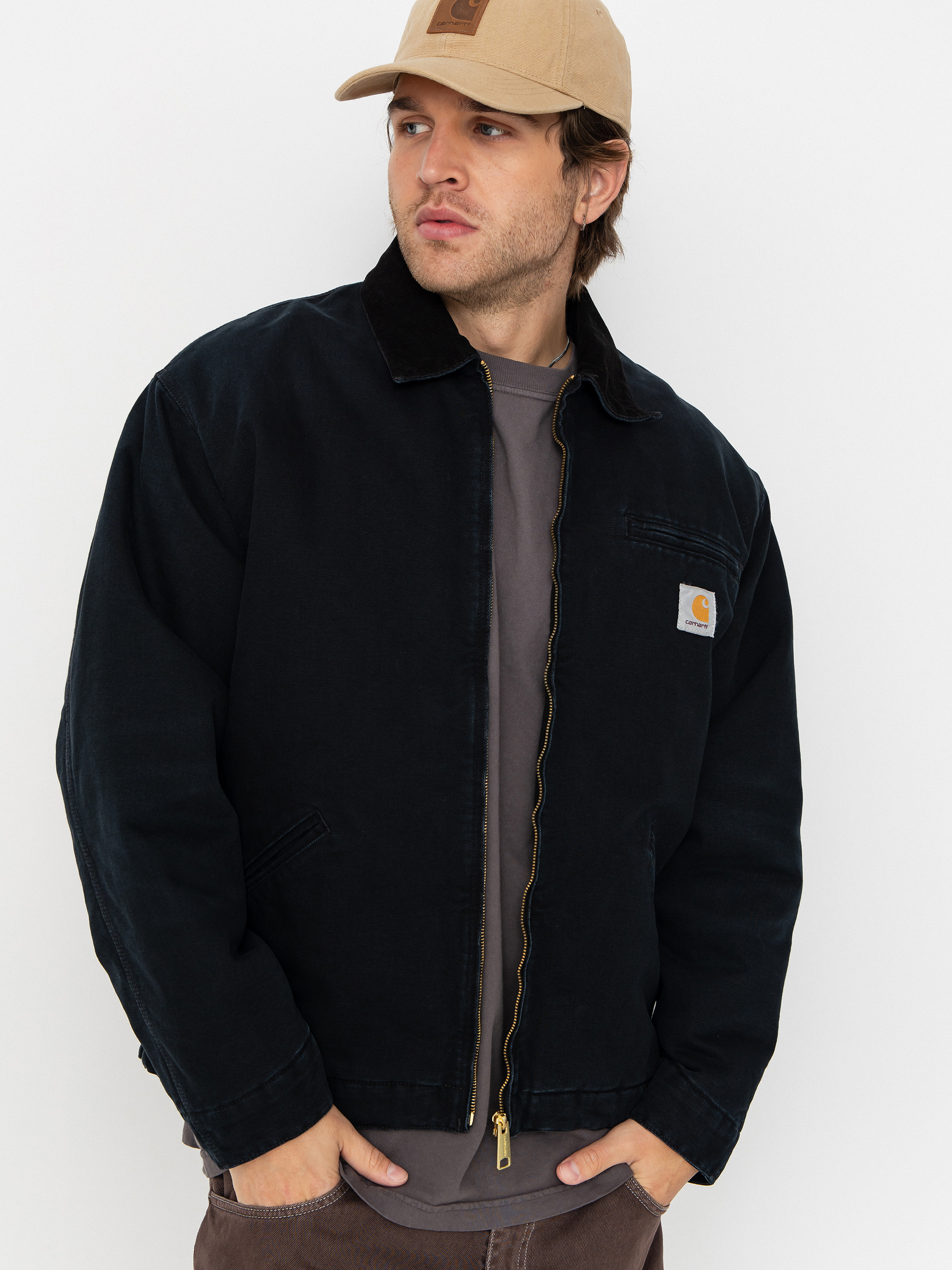 Carhartt WIP Jacket OG Detroit - black (black/black/stone canvas)