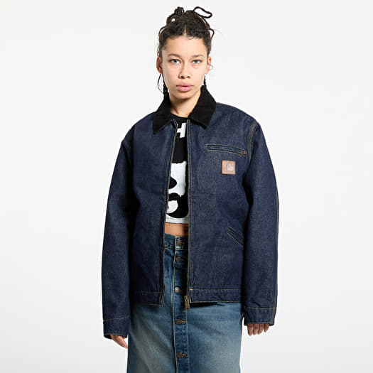 Carhartt WIP OG Detroit Jacket UNISEX Blue/ Black Rinsed | Queens
