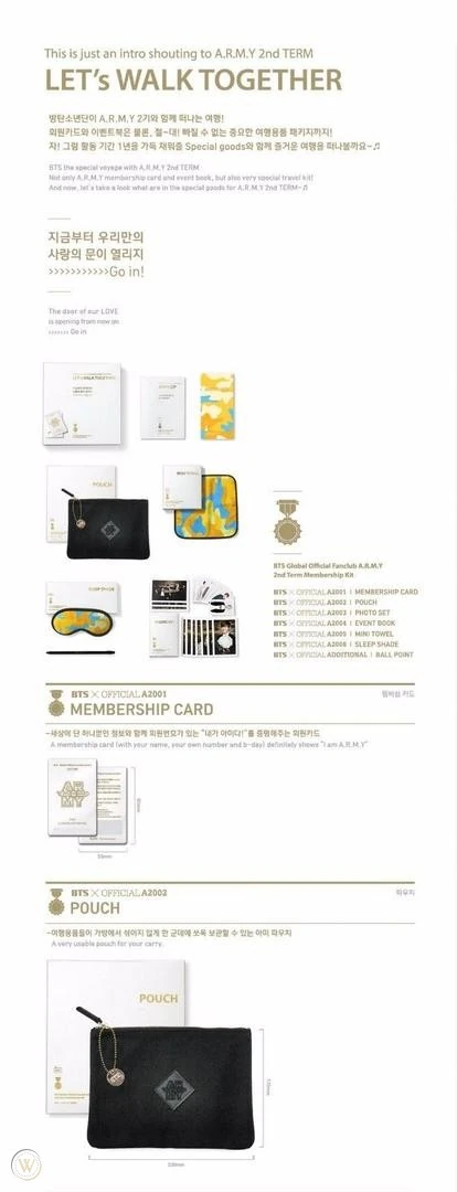 希少】公式ARMY MEMBERSHIP KIT2期 FC限定 7枚セット