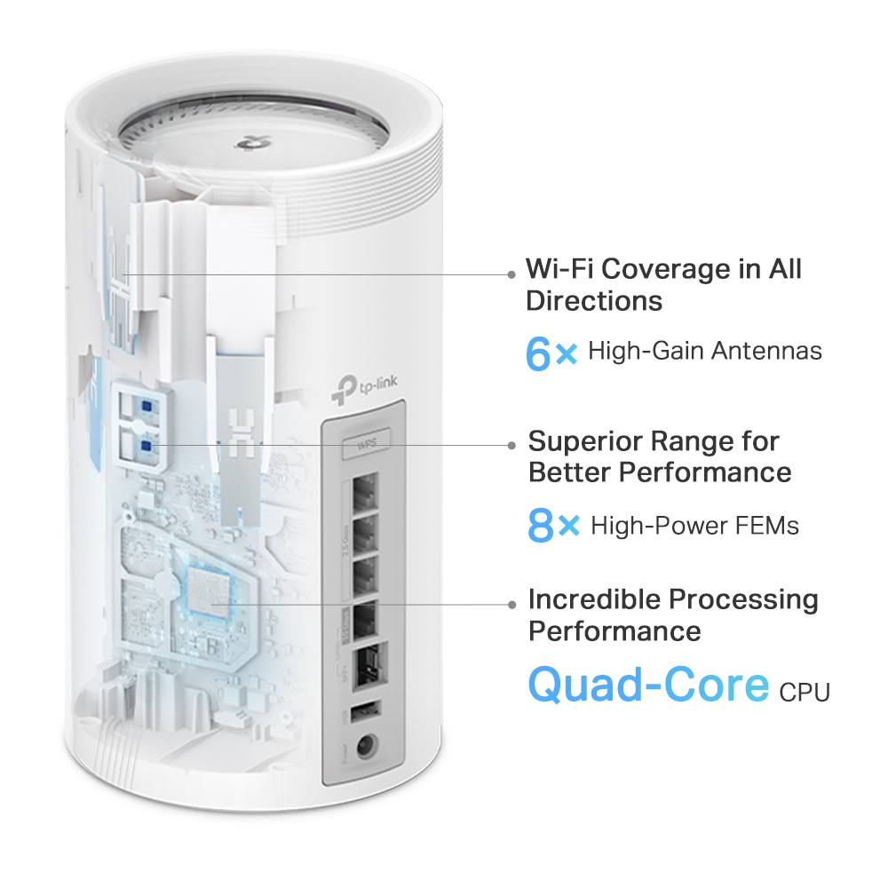 Deco BE75 | BE17000 Tri-Band Whole Home Mesh WiFi 7 System | TP-Link