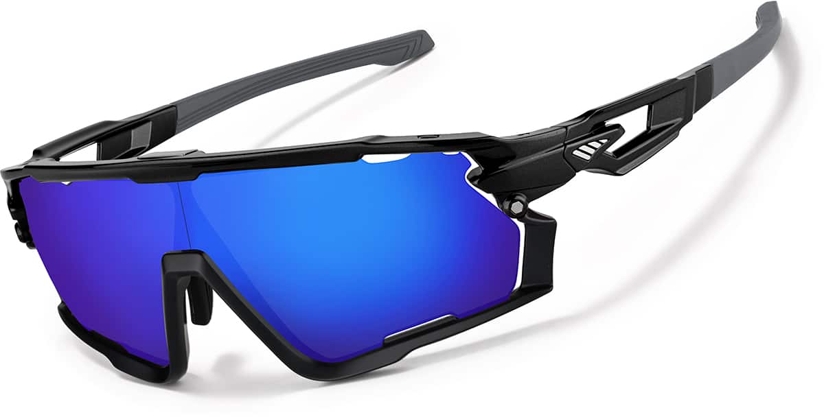 Black Zunnies - Wrap-Around Visor Sunglasses #1165421 | Zenni