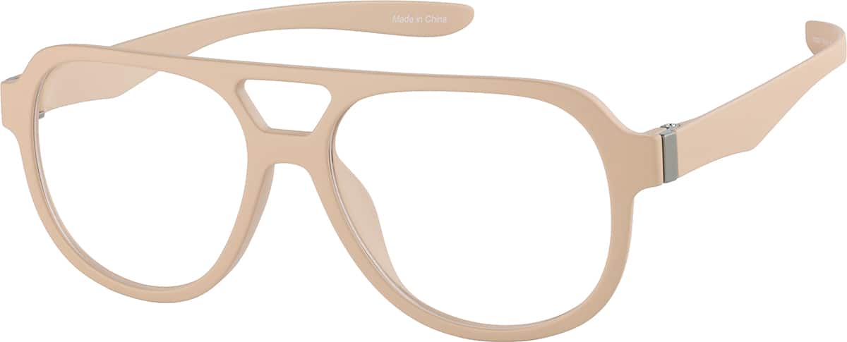 Cream OptiFlex® Aviator Glasses #1210233 | Zenni Optical