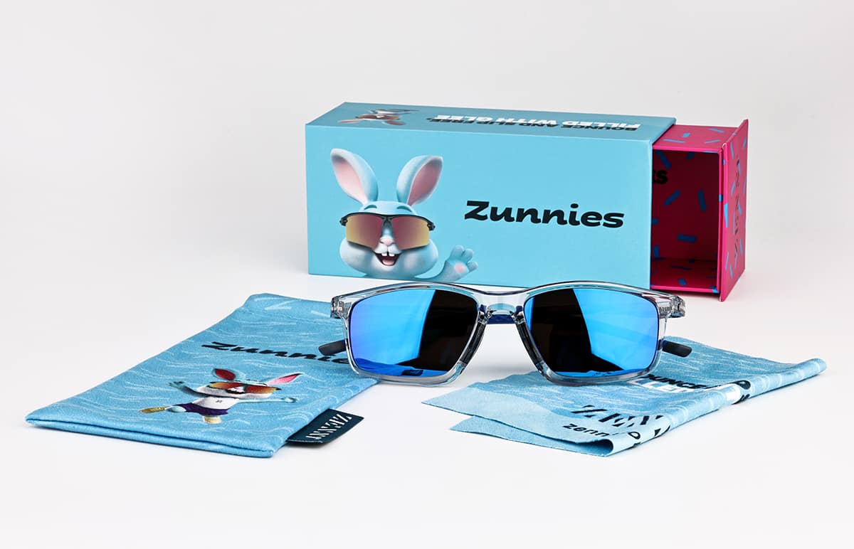 Gray Zunnies - Rectangle Sports Sunglasses #99112612 | Zenni Optical