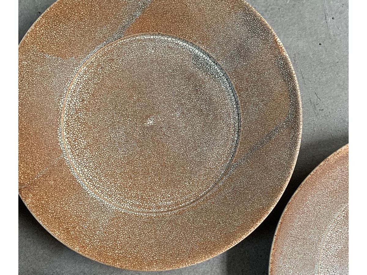 MISHIM POTTERY CREATION fractal rim plate M sabi / ミシンポタリー