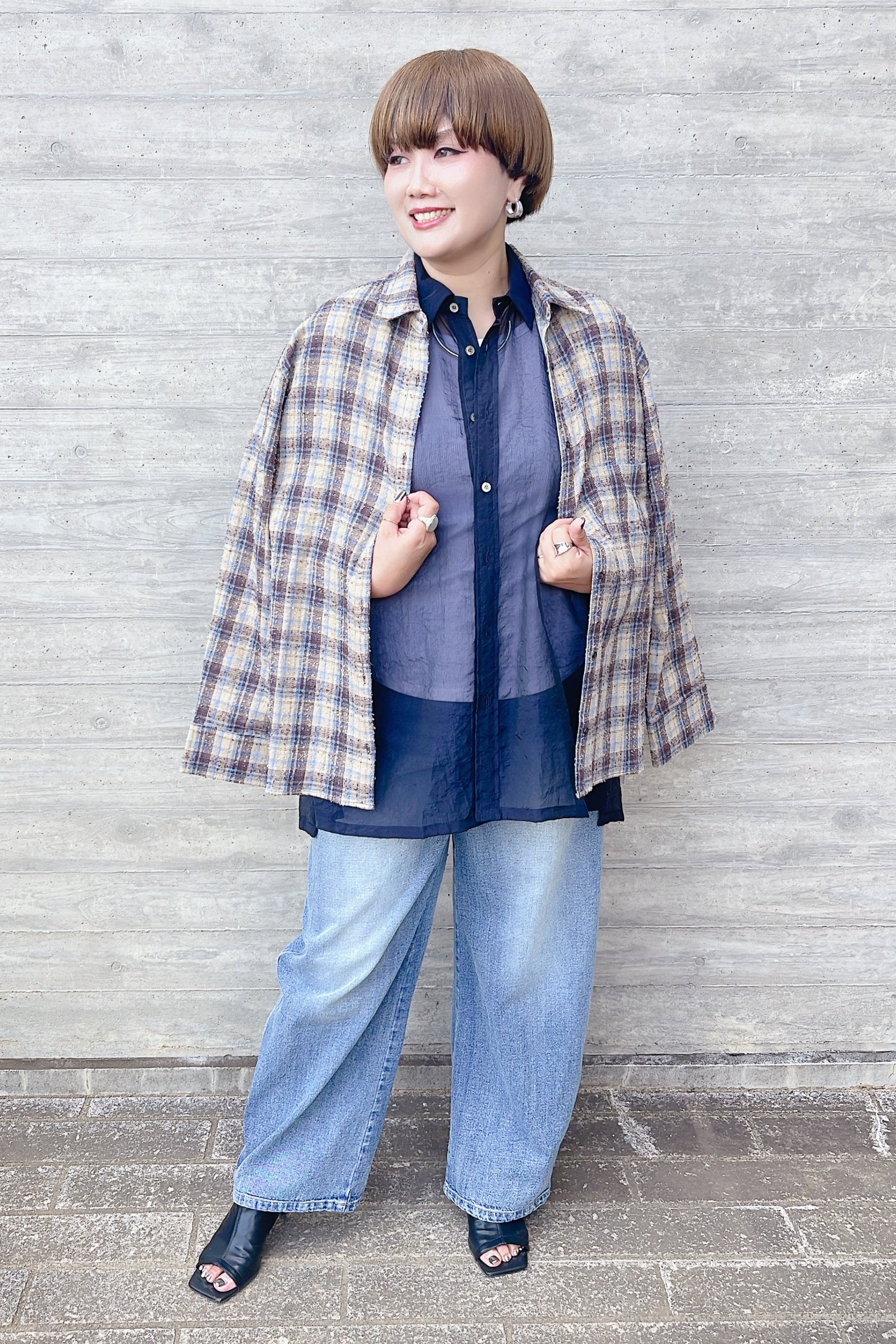 AGAWD】ループチェックシャツ/1925-7061