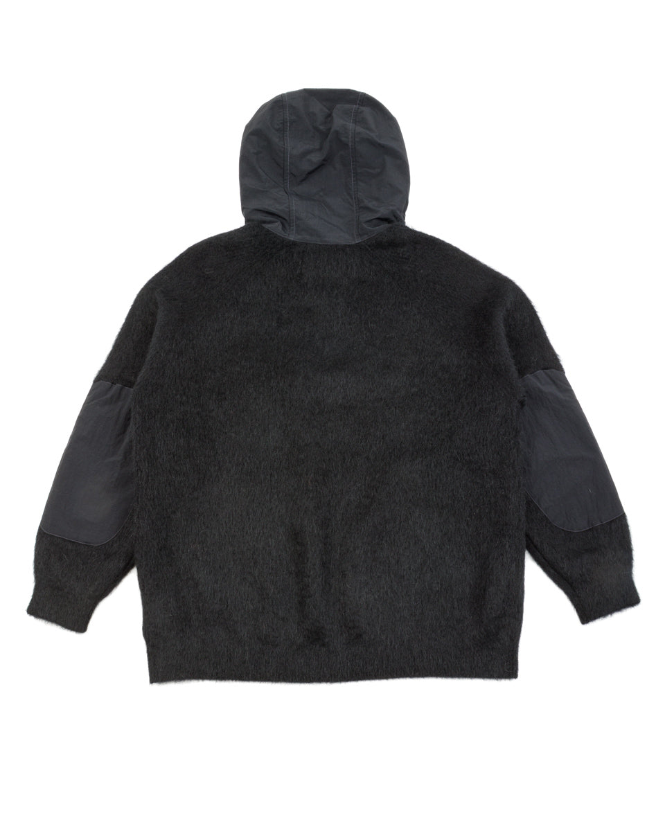 Mohair Wool Knit Hoodie - Black – Standard & Strange