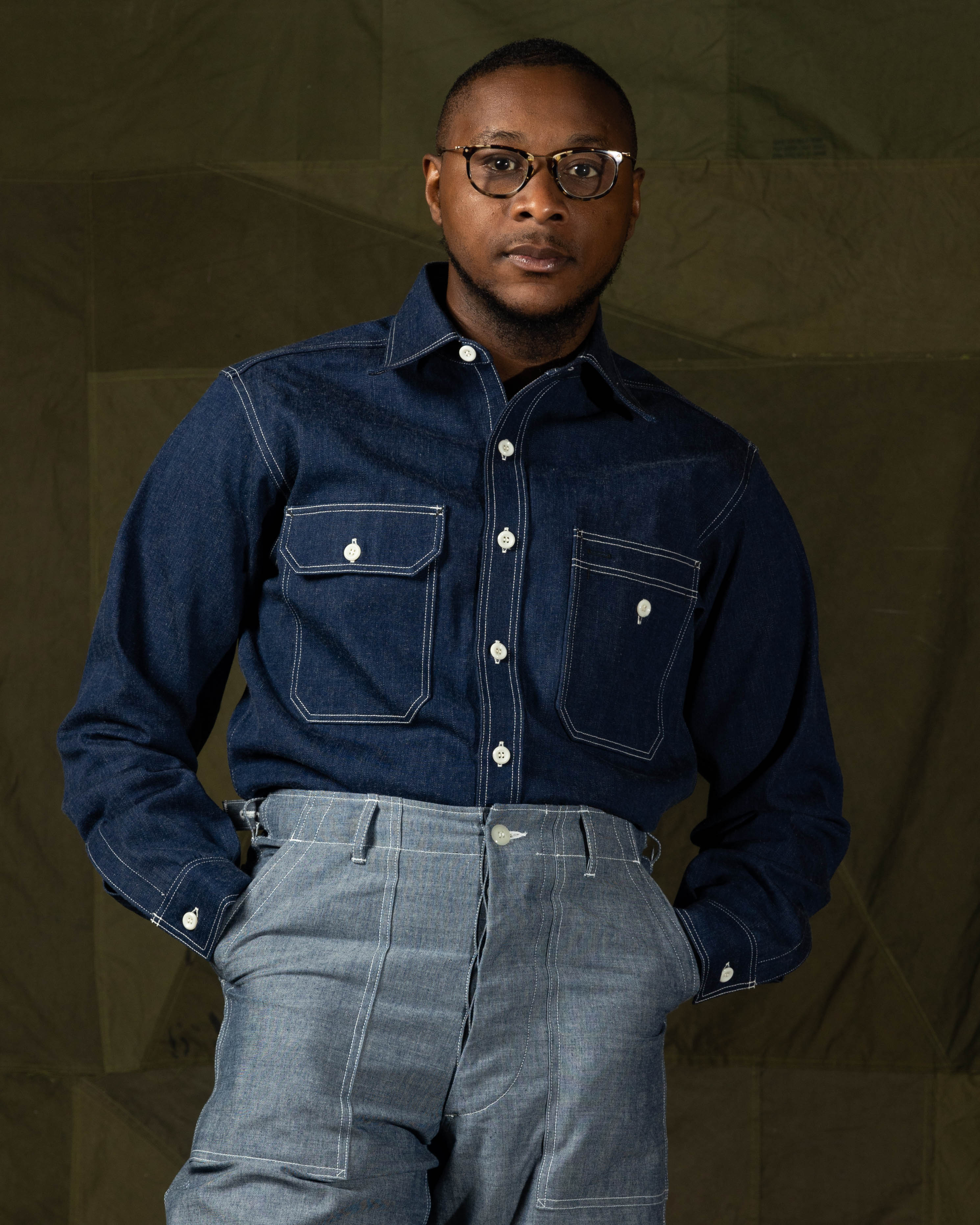 The Real McCoy's 8 Hour Union Denim Serviceman Shirt (Model 221