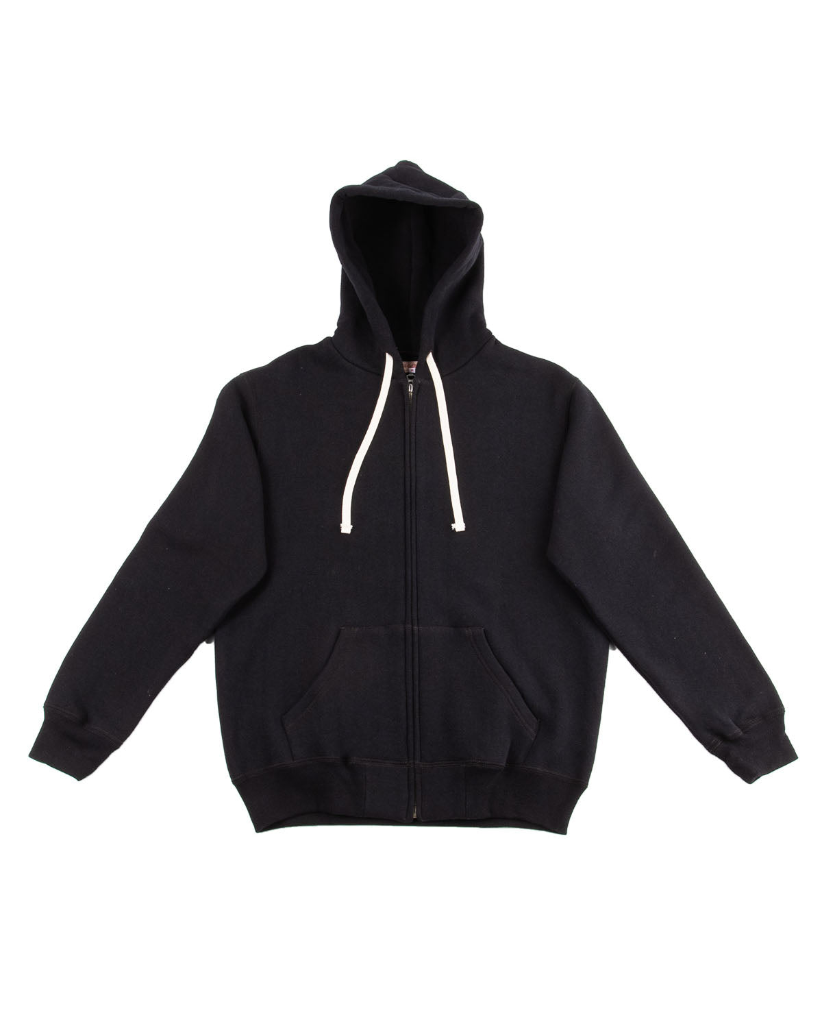 The Real McCoy's Loopwheel Full Zip Hoodie - Black – Standard