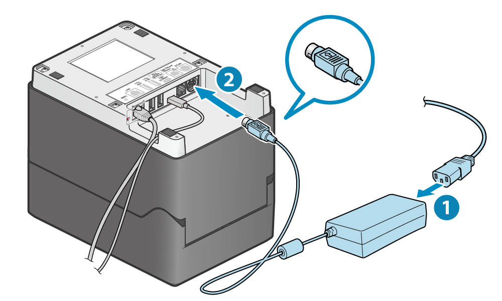 ACアダプターを接続する: mC-Label3 オンラインマニュアル