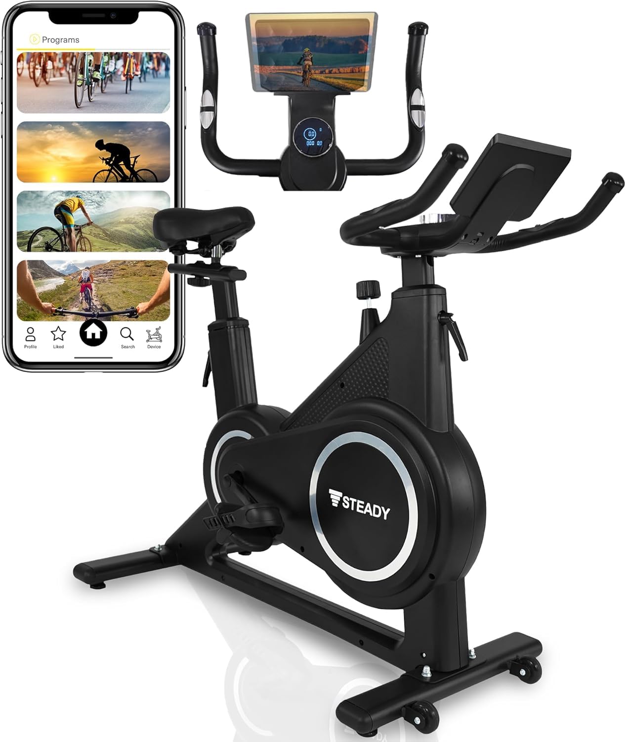 スピンバイク Plus アプリ連携 連続120分 365日保証 ST145 STEADY