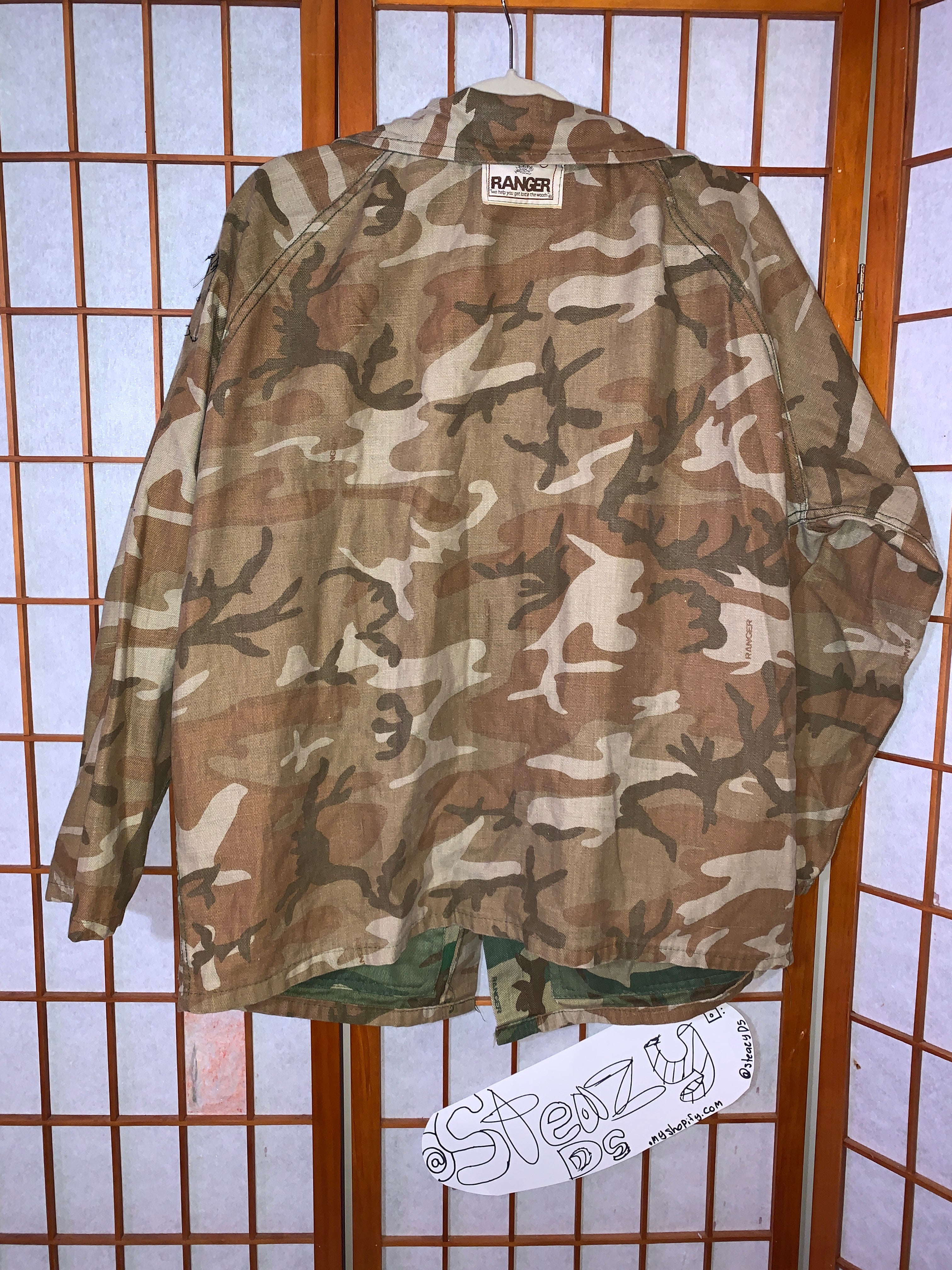 Rugged, Reversible Camo Jacket (WITH PATCHES) – Steazy Ds