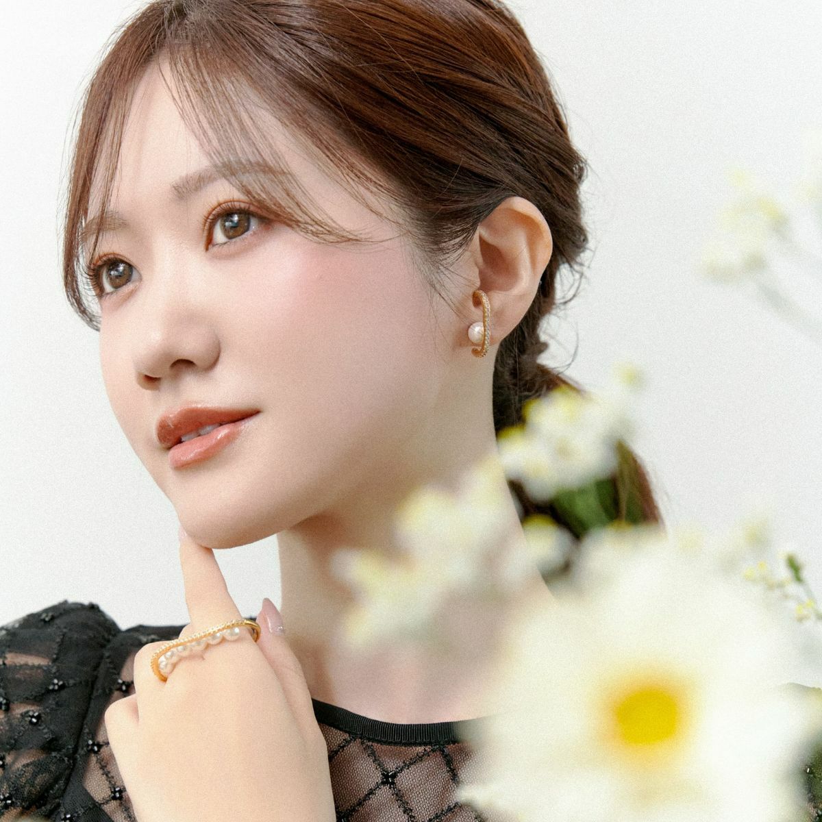 ビジューラインパールフィンガーリング(ゴールド) | STELLAR HOLLYWOOD