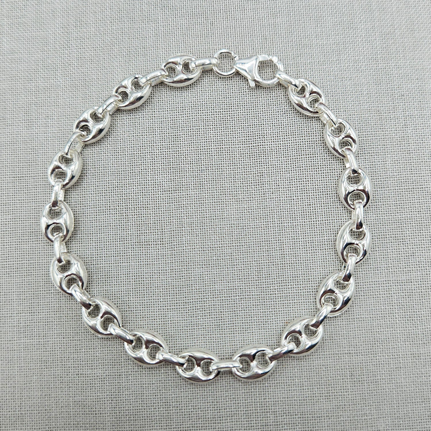 Ladies Small Anchor Chain Bracelet in Sterling Silver