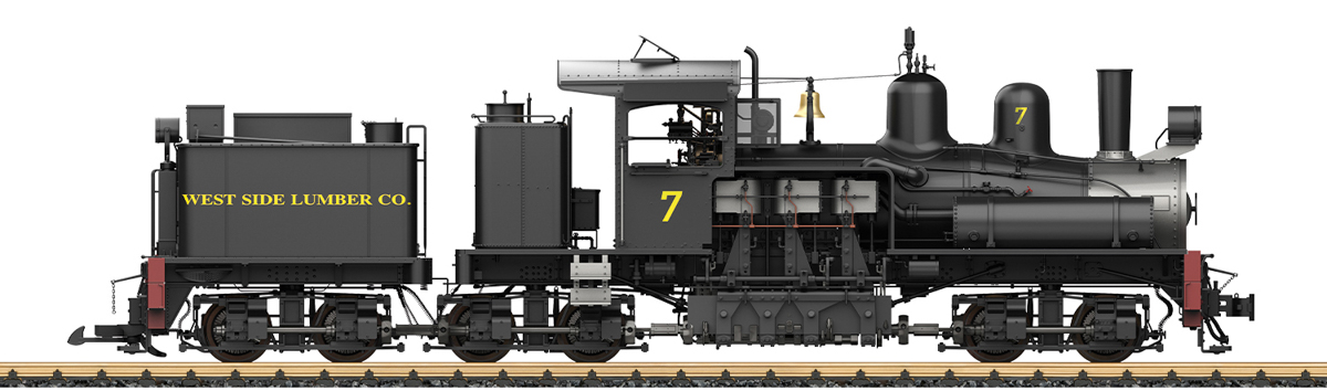 lgb 26702 - USA Steam Locomotive No. 7 Shay of the West Side