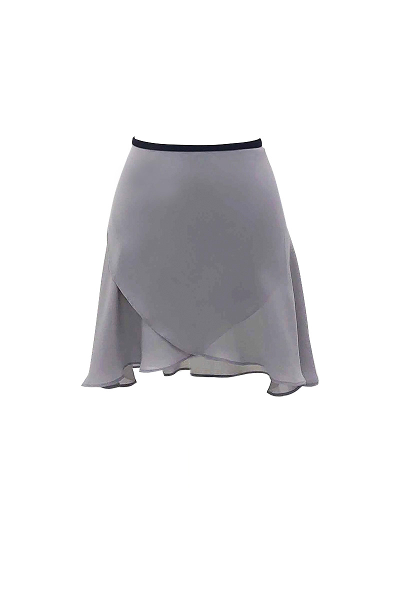 stina / black ribbon wrap skirt / short / gray