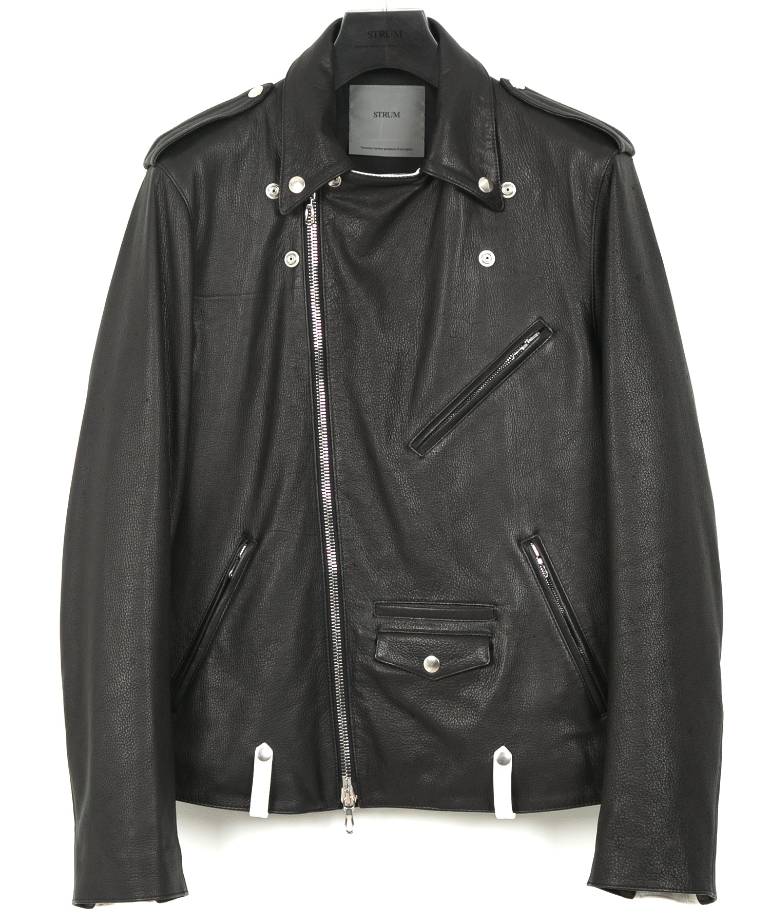 白鞣し × 黒染め ディアスキン 2トーン JOEY ダブルライダース