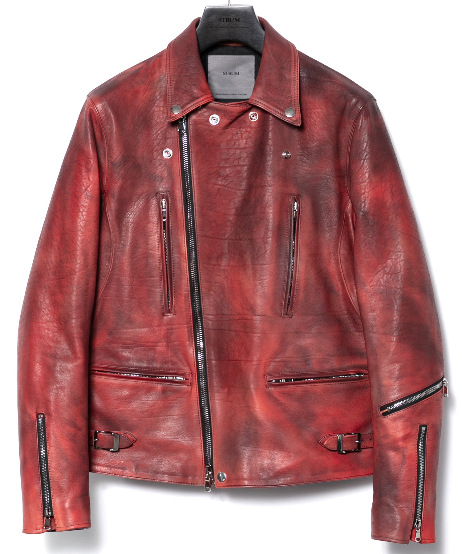 フルベジタブルタンニン鞣し ダブルショルダー Burning dyed - 燃焼