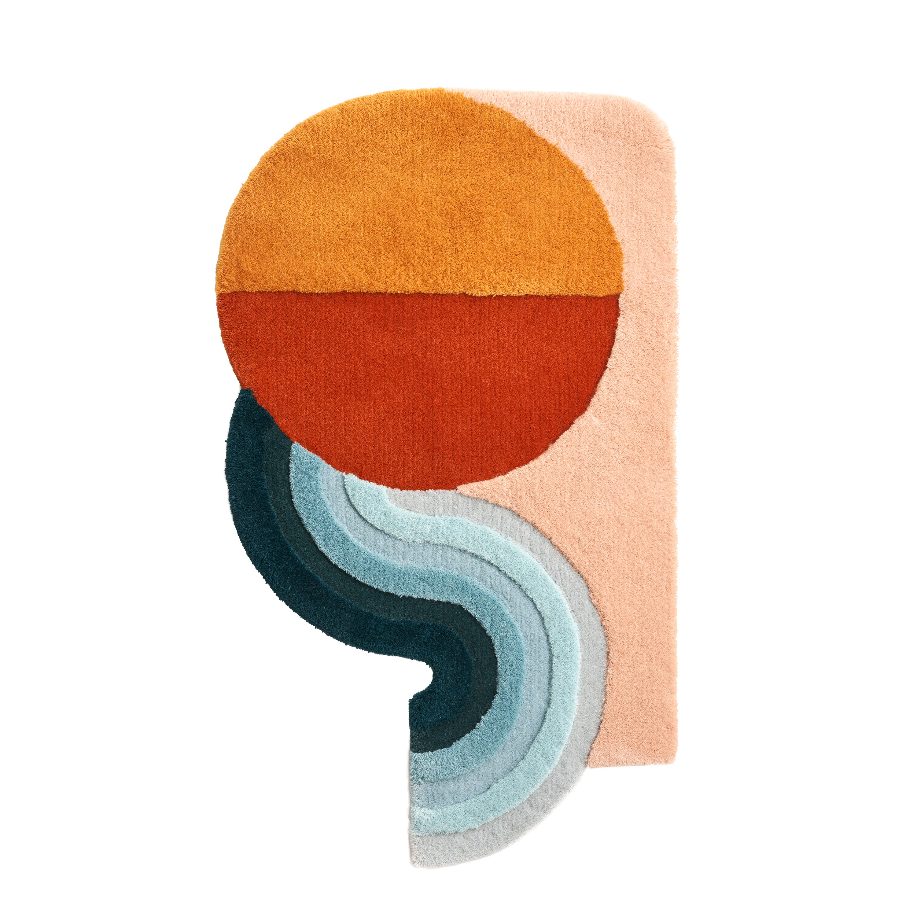 Wavy Gradient Doormat - Orange x Yellow