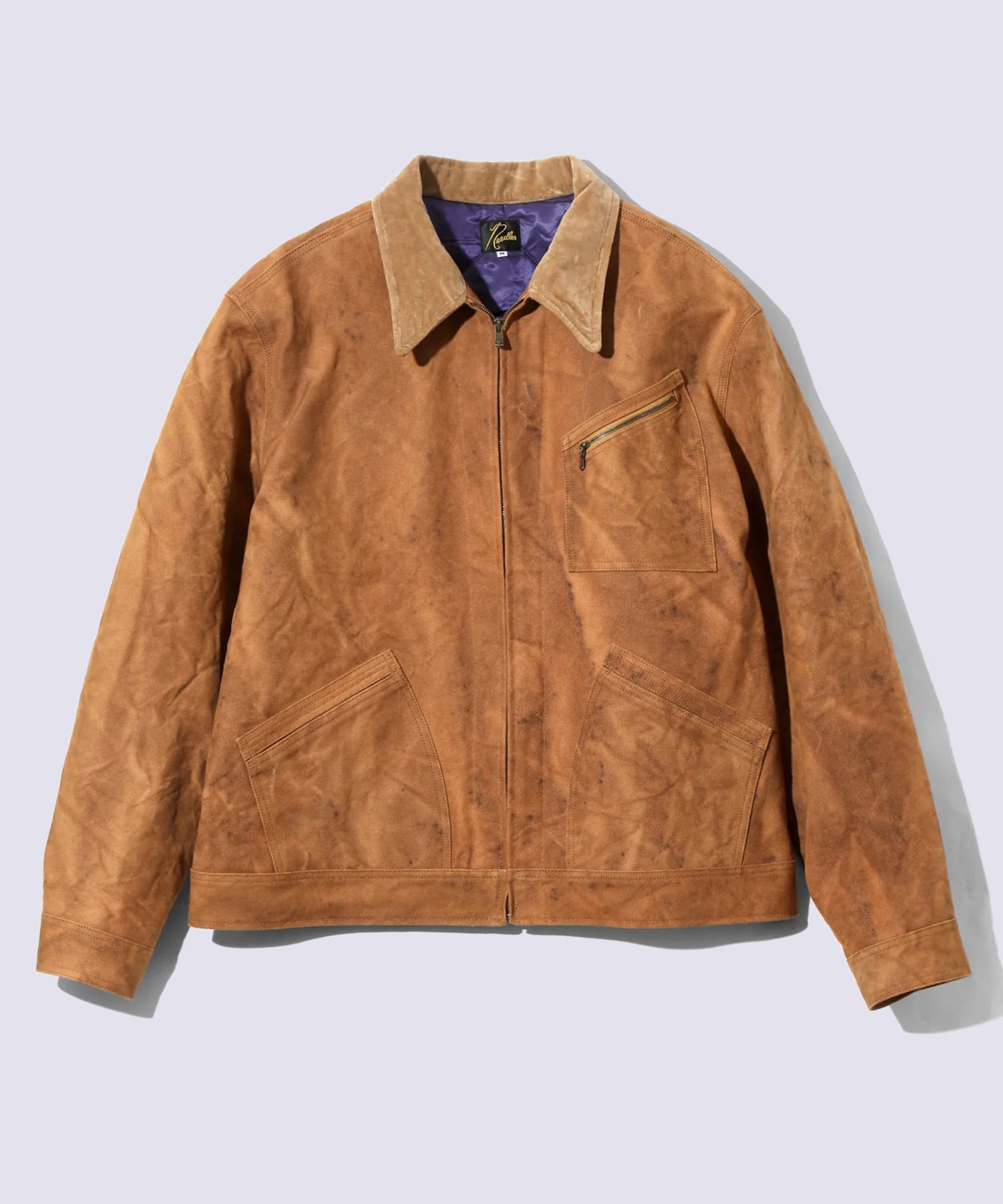 Zipped Work Jacket - Duck Canvas / Kakishibu Dye｜NEEDLES