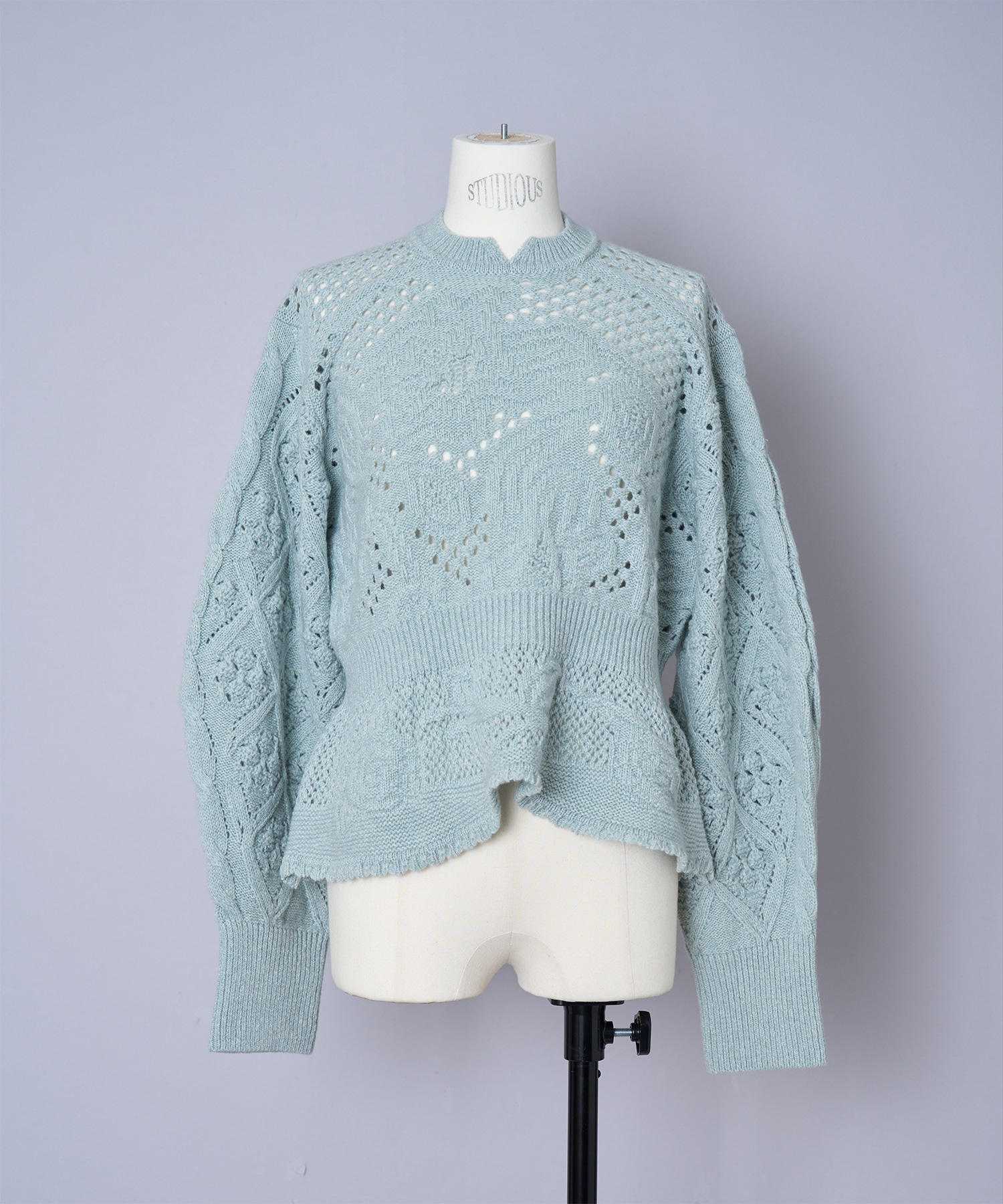 Multi Pattern Low Gauge Knitted Top(1 WINE): Mame Kurogouchi