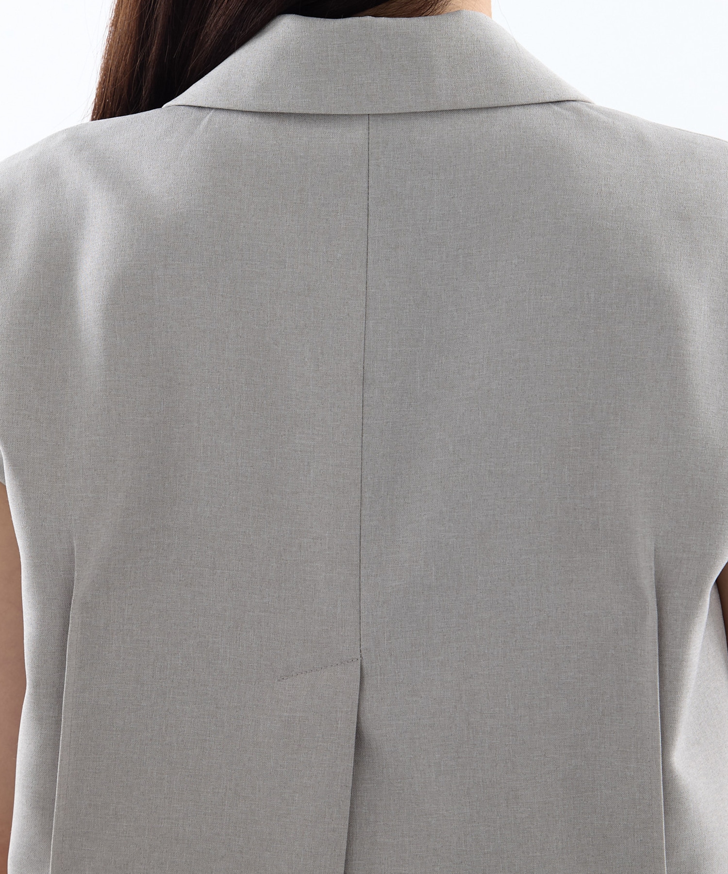 3WAY PIN TUCK LAYERED VEST(S LIGHT GREY): AMERI: WOMENS｜ STUDIOUS