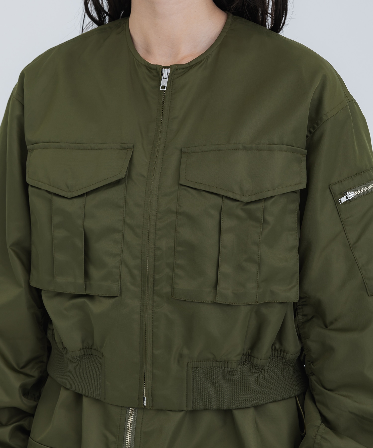 MODERN MILITARY SET JACKET(S KHAKI): AMERI: WOMENS｜ STUDIOUS