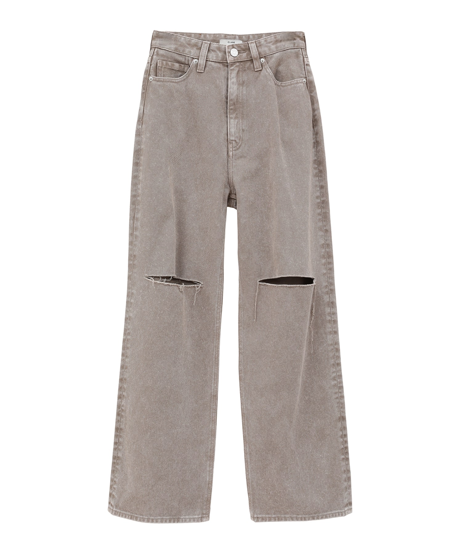 SLASH CUT DENIM PANTS(0 BEIGE): CLANE: WOMENS｜ STUDIOUS ONLINE