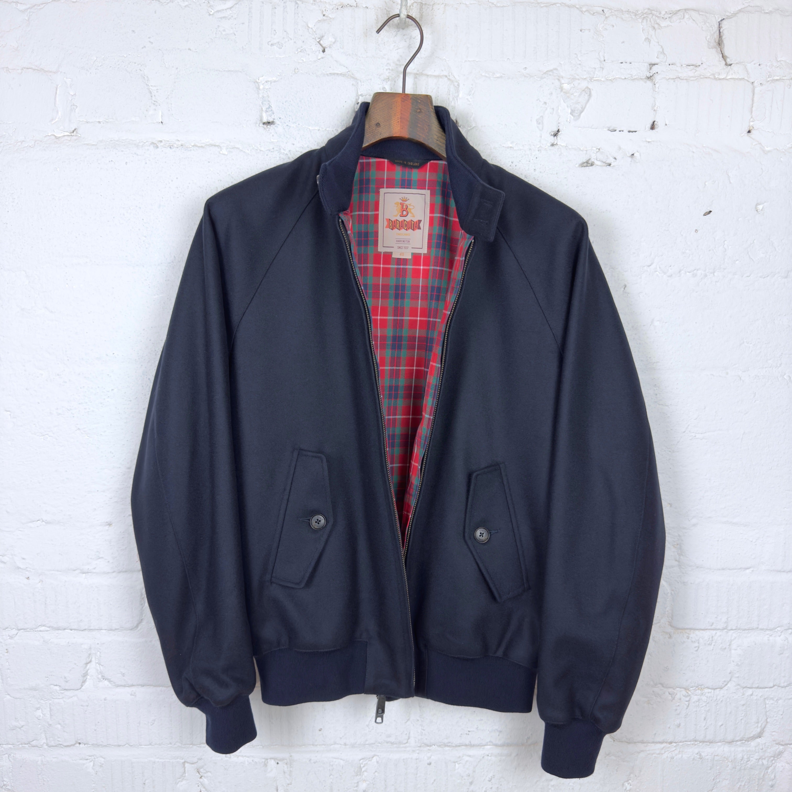 baracuta | g9 melton jacket unpadded deep blue – stuf|f-official