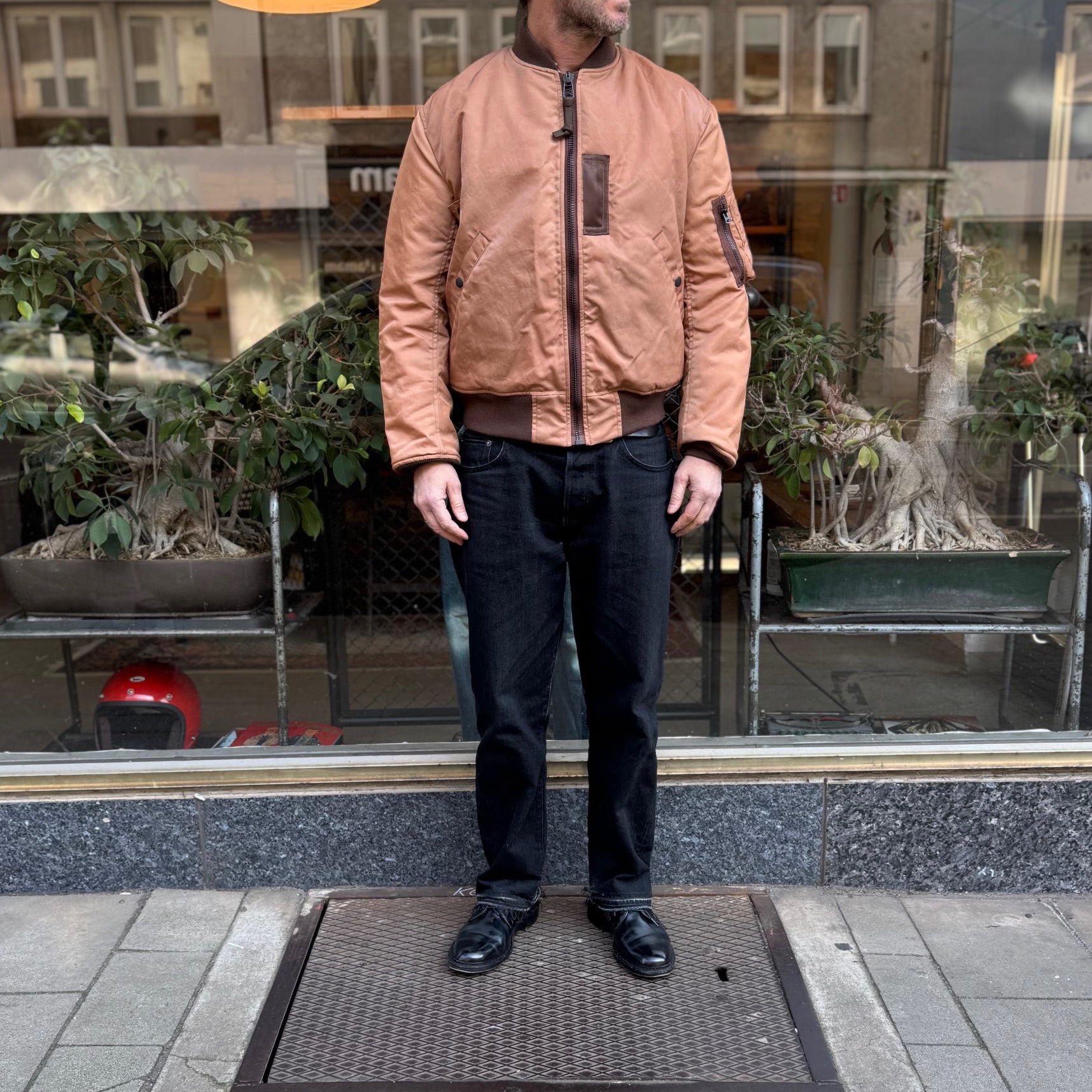 studio d'artisan | 4599 kakishibu ma-1 flight jacket – stuf|f-official