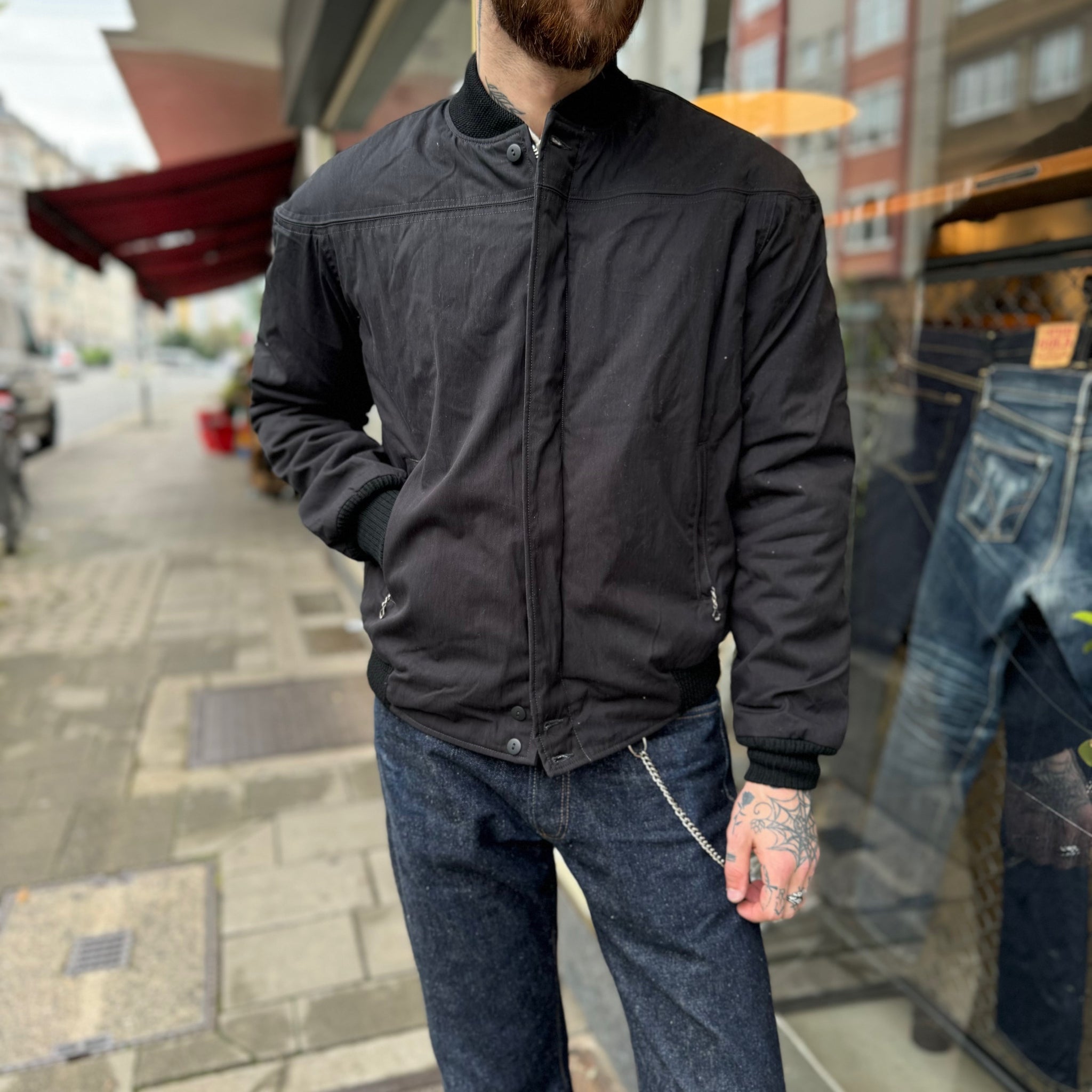 the real mccoy's | buco cape shoulder sports jacket - black – stuf