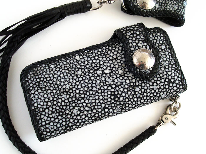 スタースティングレイ ブラック （WL404）レザーウォレット スタイル