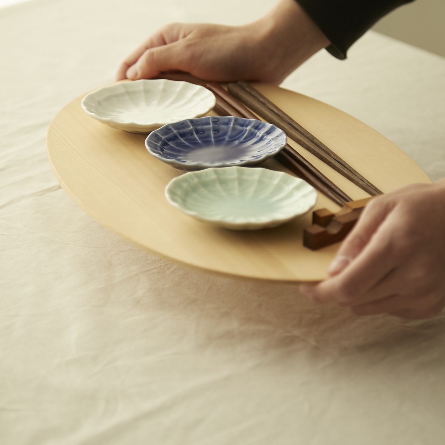 松田美智子の自在道具/さわら楕円の飯台 大 専用蓋付 -ふっくらご飯を