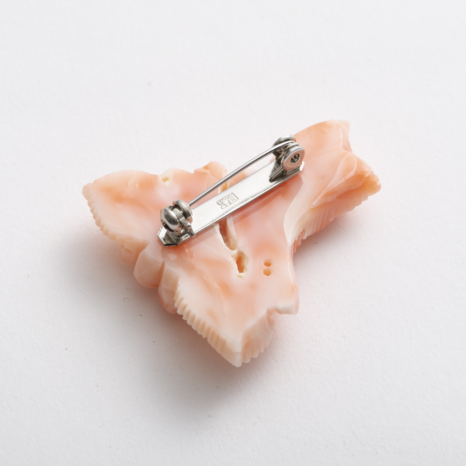 高知の珊瑚ブローチ小 チューリップB -【当店限定】すべて1点もの