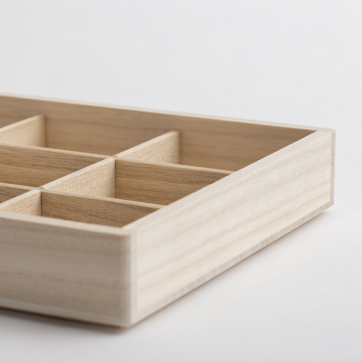 増田桐箱店/トレー 仕切り付（桐小物引き出し対応） -単品でも引き出し