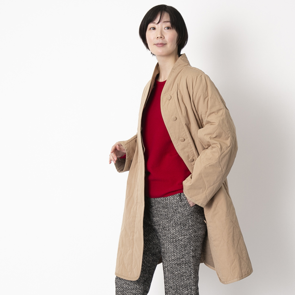 n.o.f.l/鹿の子編みクルーネックプルオーバー -カシミヤ級の着心地の