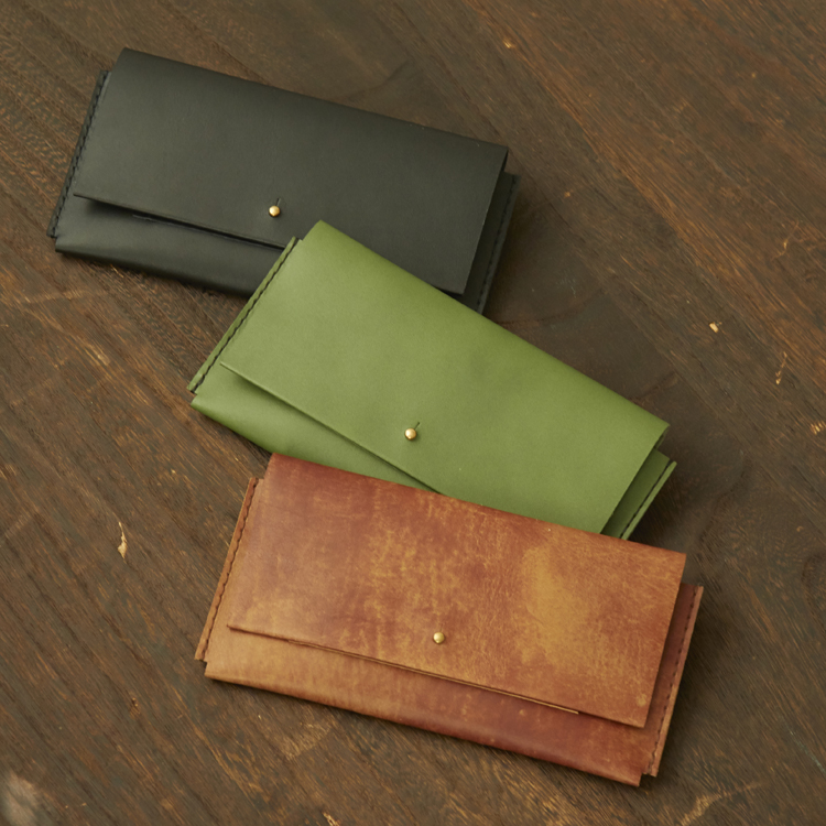 KAKURA/薄くて軽い長財布 ロングウォレット sukima -牛革なのにここ