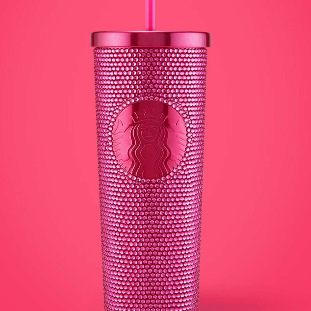 海外限定 Starbucks スターバックス ピンクラインストーン カップ