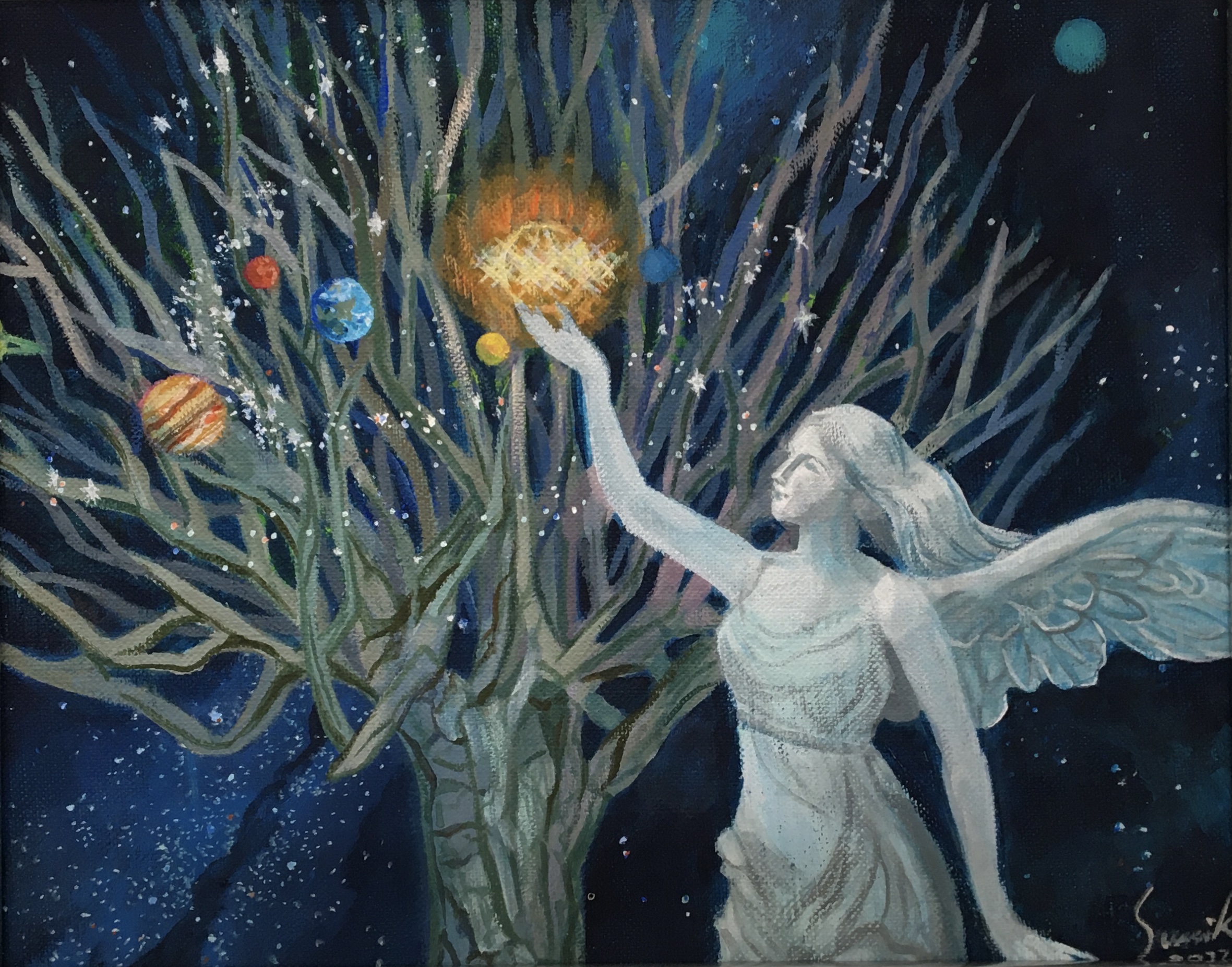 時空の果ての知恵の木 | 坂本澄子の絵画作品サイト『重なりあう風景』