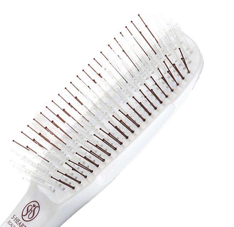 エス・ハート・エス】スカルプブラシ com(コム) レギュラー ホワイト