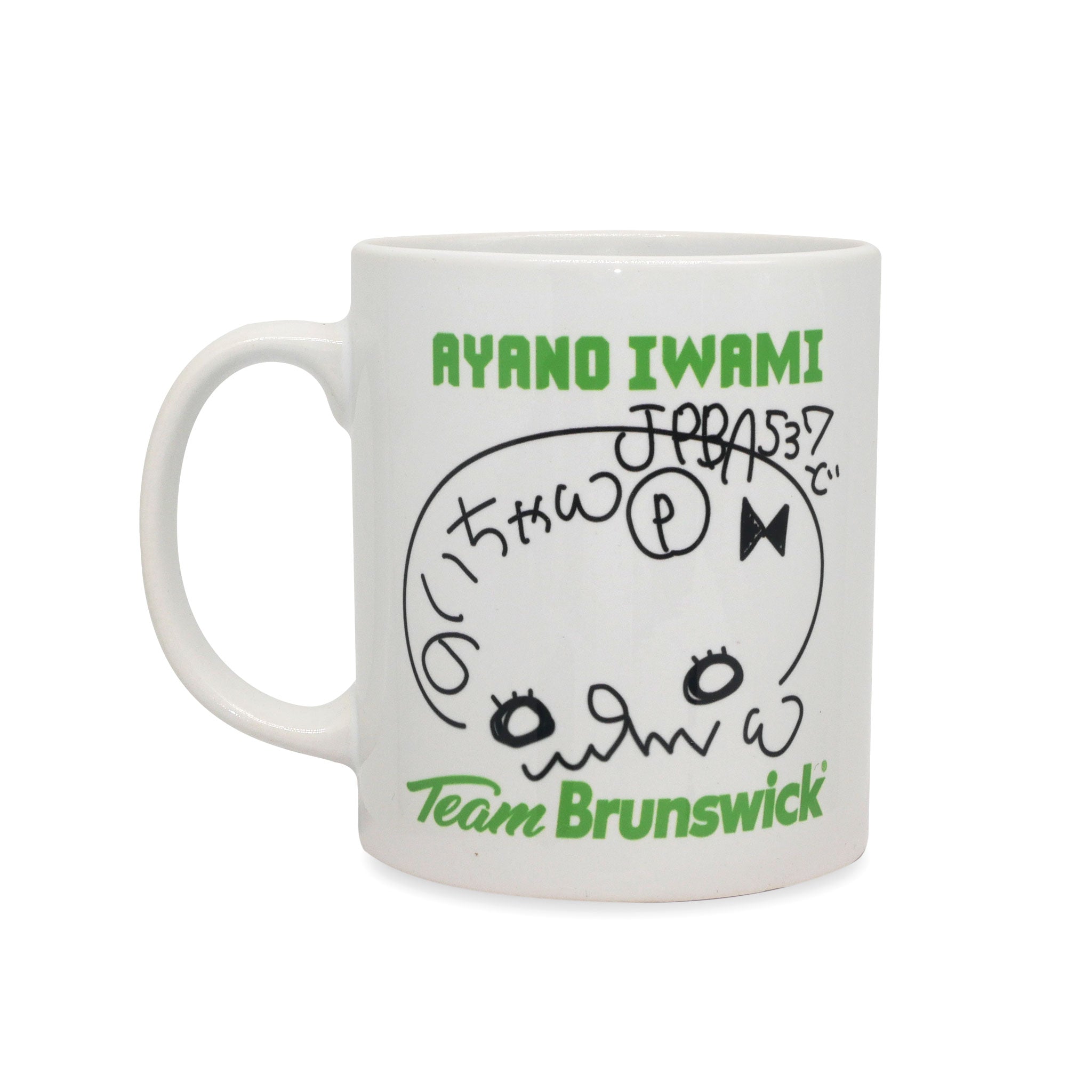 岩見彩乃プロのサイン入りマグカップ (EC0140048IWAMI-AYANO