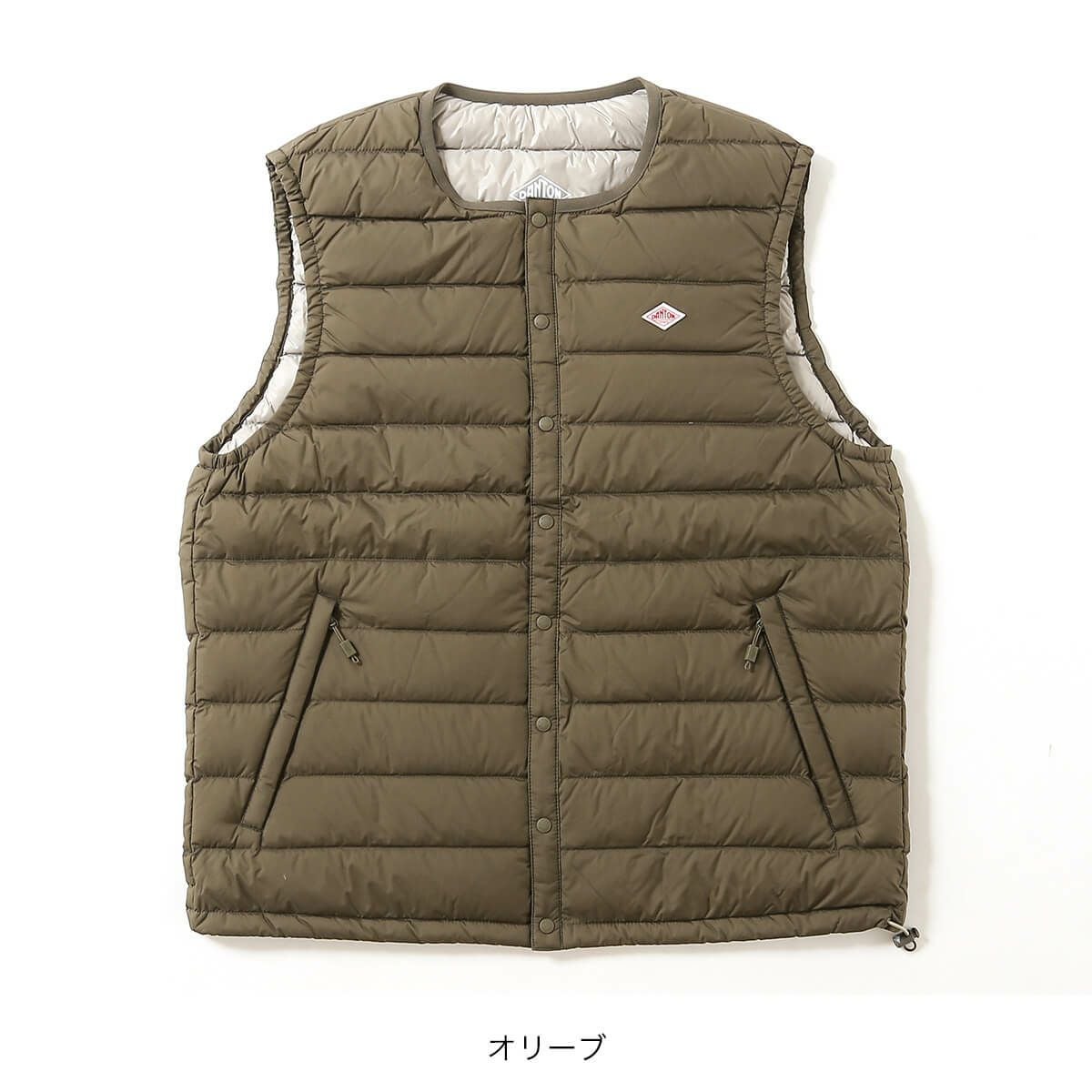 DANTON ダントン インナーダウンクルーネックベスト ナイロンタフタ
