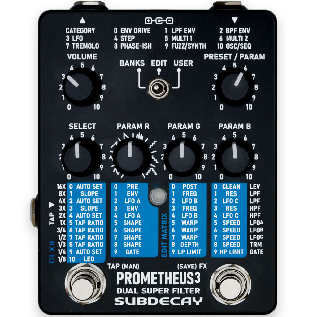Prometheus 3 Dual Super Filter - Guitar Effects - Subdecay