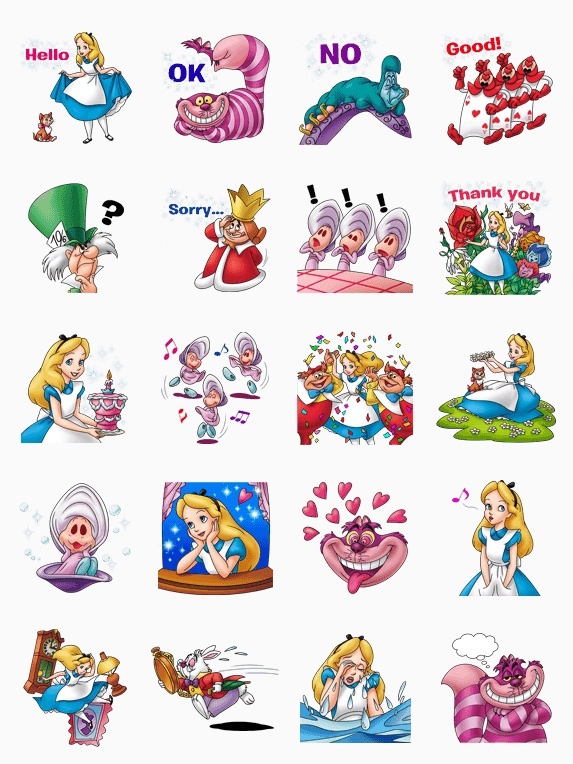 LINEスタンプ】ふしぎの国のアリス