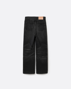 WIDE SEAM DENIM BAGGY PANTS .13【DAMAGE BLACK】 – SUBLATIONS