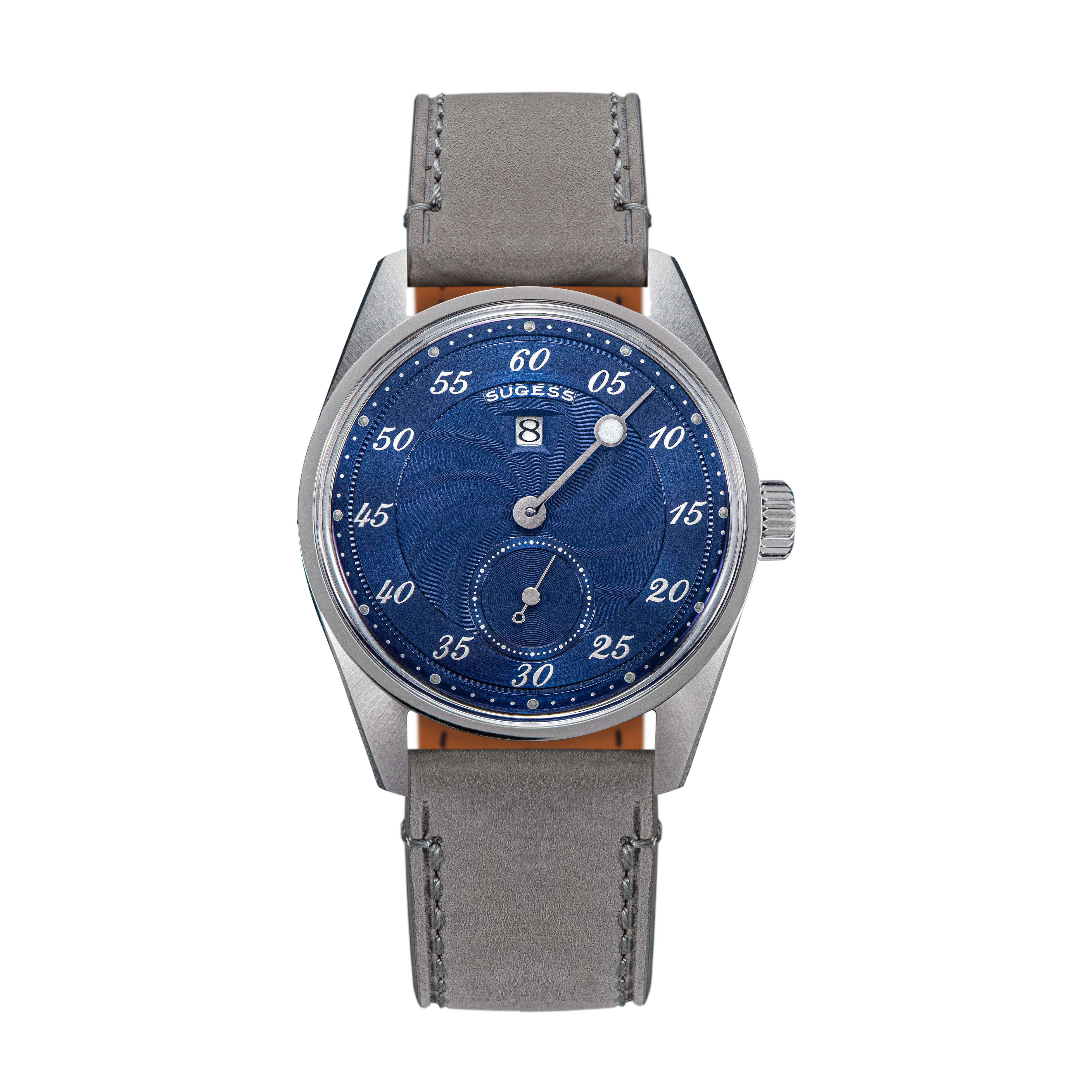 Automatic S451-1 Deep Blue Dial Jumping Hour One Pointer Stainless Ste