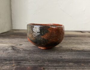 骨董水妖｜仁阿弥道八赤茶碗