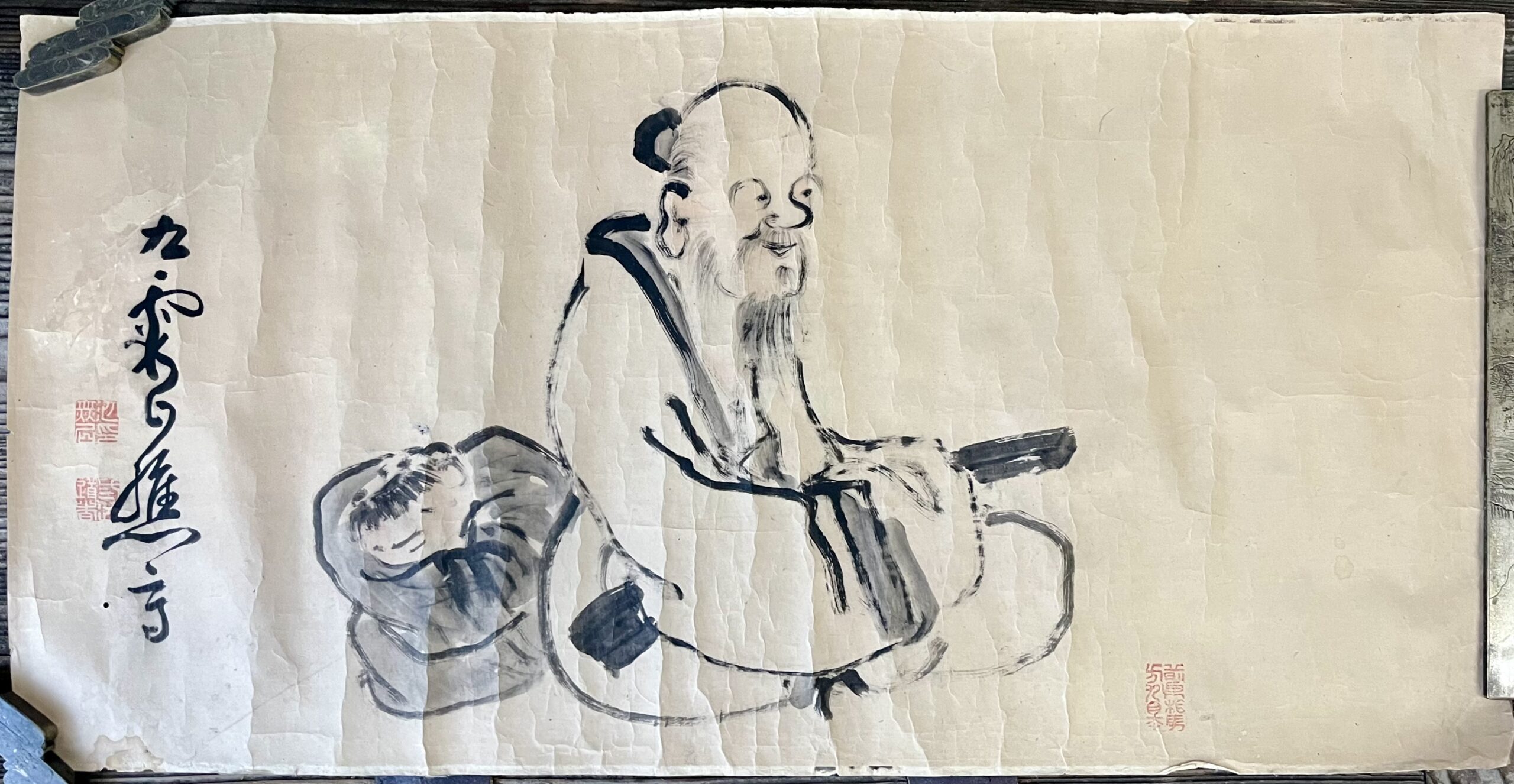 池大雅筆 琴士童子図 | 骨董 水妖