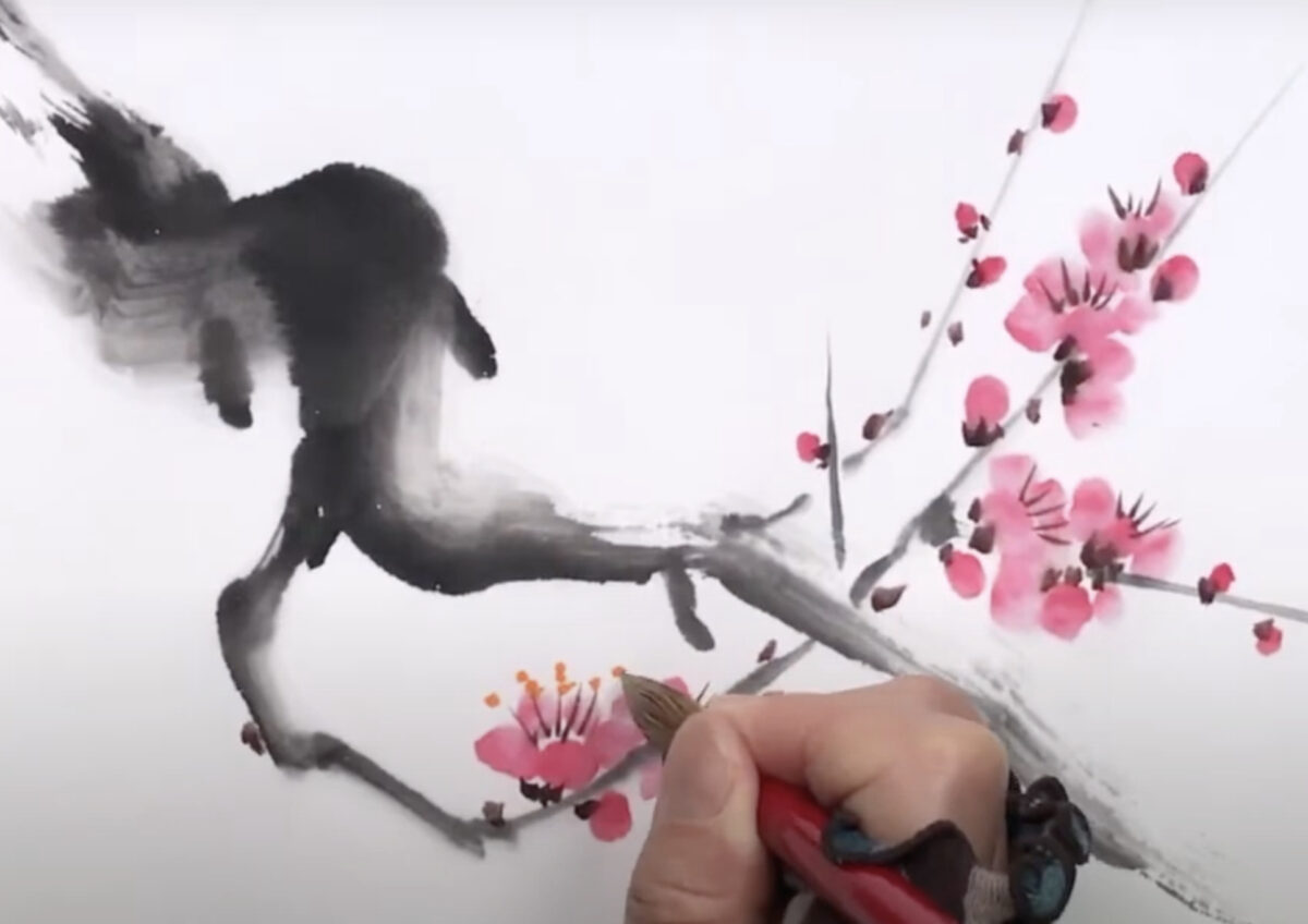 水墨画初心者必見【梅の描き方】6つの型を使った簡単な方法を解説
